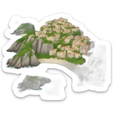 Corse French island aerial view sticker