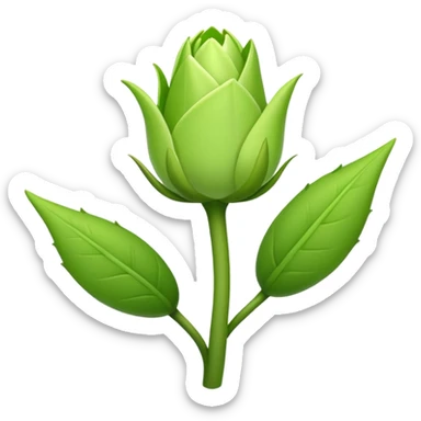 a Flower bud on a new growing plant  sticker