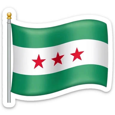 Green Syria flag sticker