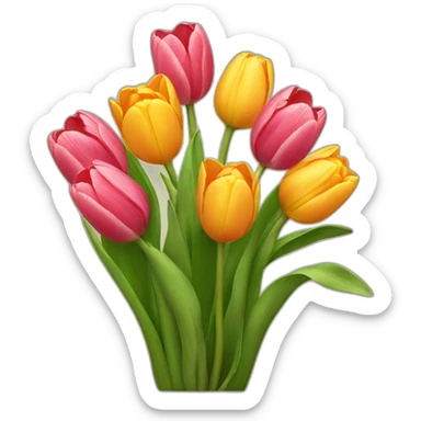 Tulip bouquet  sticker