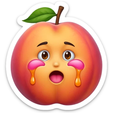 peach vomiting sticker