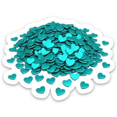 Teal celebration pop sticker