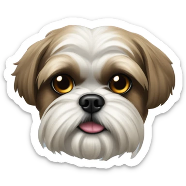 Shihtzu cross shnauzer gangster  sticker