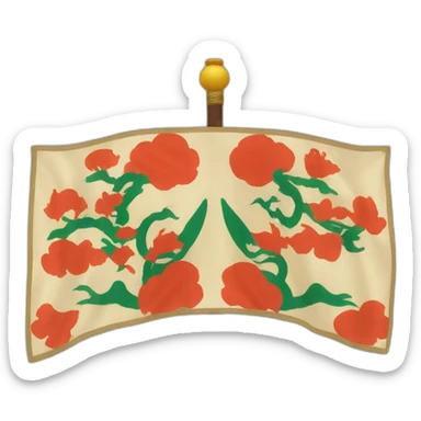 qing dynasty flag sticker