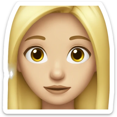 Blond girl blue eyes sticker