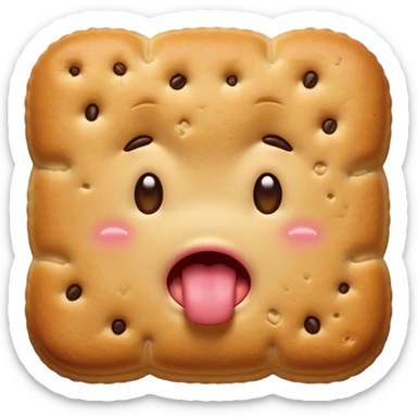 cute biscuit no cream cry tounge sticker