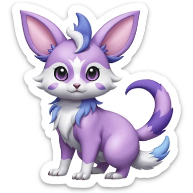 Shiny Furret-Absol-Espurr-Mienshao-Espeon-Hybrid (Full body) sticker