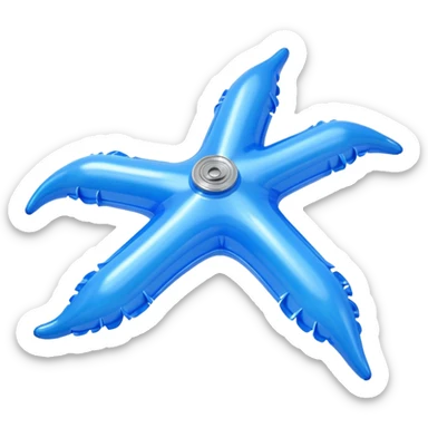 3D render of Water Wings made of shiny inflatable vinyl, visible seam lines, air valve, highly reflective plastic texture, pool toy aesthetic. sticker