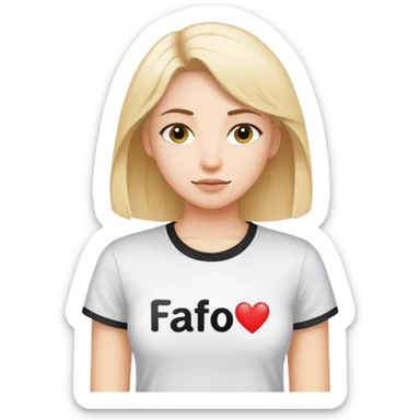 Susan wearing a tee shirt thats says “FAFO” sticker