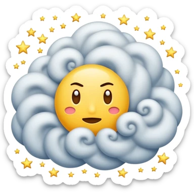 Make a fight dust Cloud with stars sticker