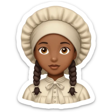 black girl with bonnet sticker