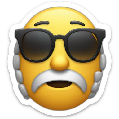 Cincuenton con gafas durmiendo sticker