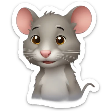 Remy the rat mixed with Wade from elemental sticker