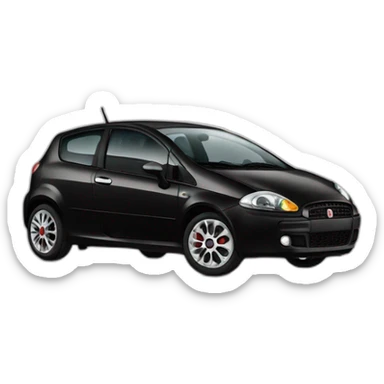 Fiat Grande punto nera sticker