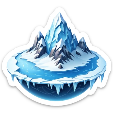 Ice Planet – frozen surface, icy mountains, blizzards sticker