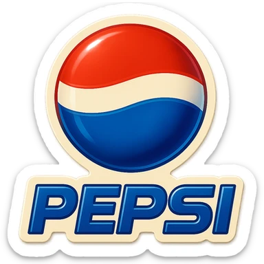 Pepsi logo, retro sticker style sticker