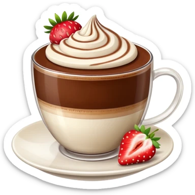 cappucino de morango 🍫 com moranguinho sticker