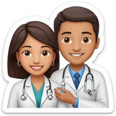 doctor makes a vaccine to woman
 sticker