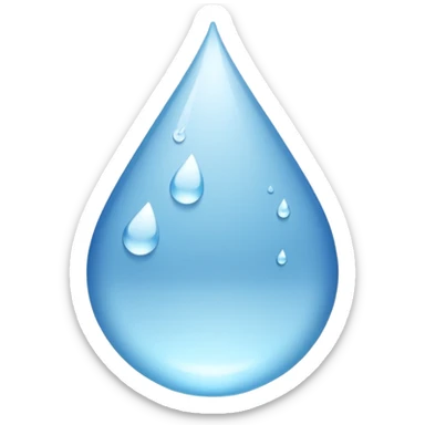 Una gota de agua blanca sticker