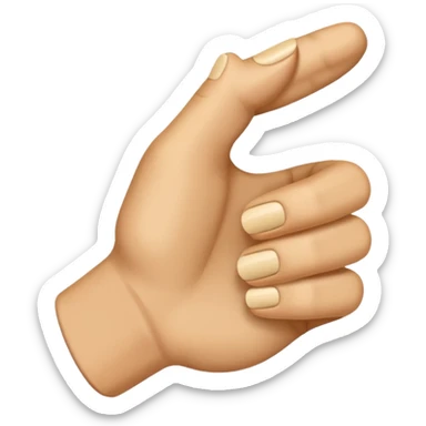 Letter E hand emoji sticker