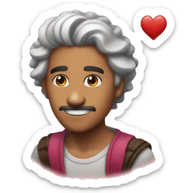 Corazon rosa palo sticker