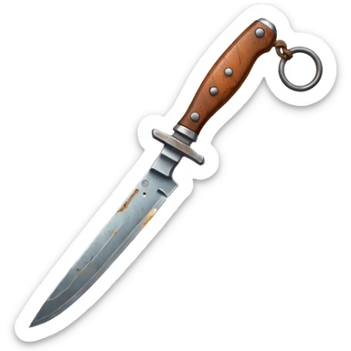 Rusty knife sticker