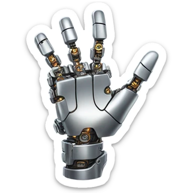 robot hand, finger point sticker