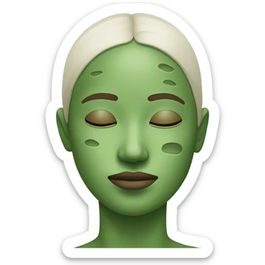 Spa face mask sticker