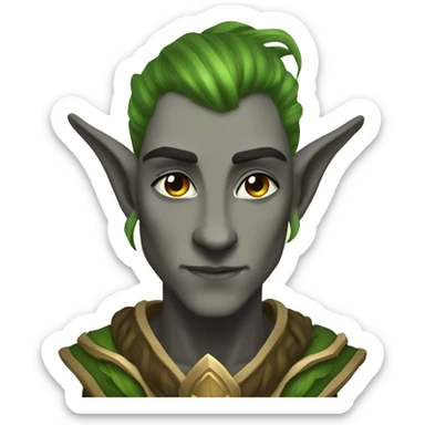 druid elf male wow sticker