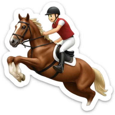Jumping horse sticker