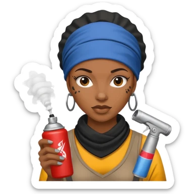 Street Grafitier black woman sticker