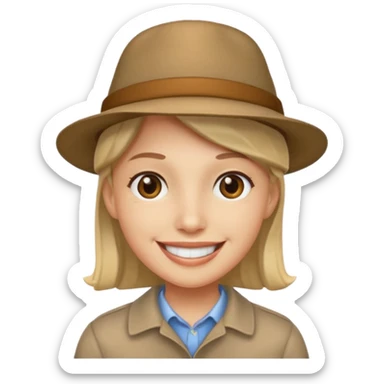 Chat avec un chapeau sticker