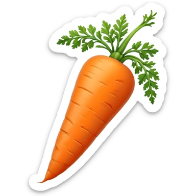 Create a carrot with a bend and a curve  sticker