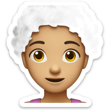 happy, upset, neutral emotions girl sticker