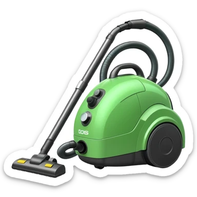green vacuum cleaner sticker
