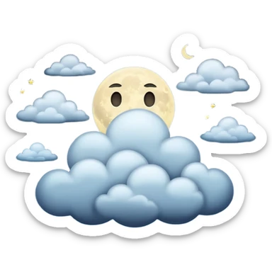 cloudy night sticker