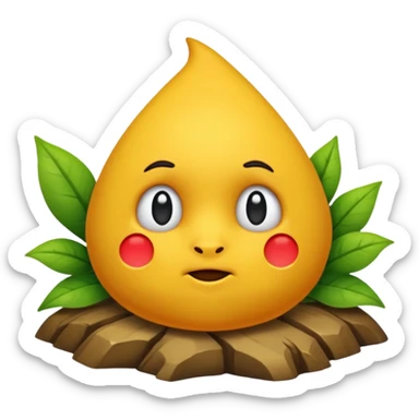 Woman eating poop sticker