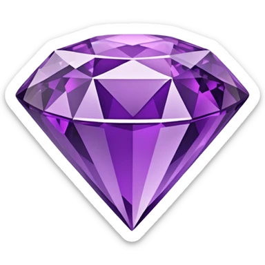 Purple diamond sticker