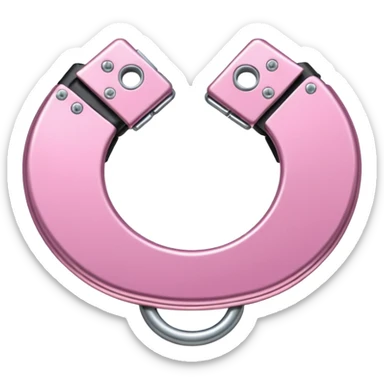 Pink hand cuffs  sticker