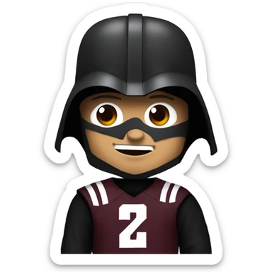 Darth Vader with a Johnny manziel Texas a&m jersey sticker