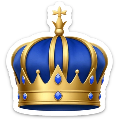 royal blue crown only sticker