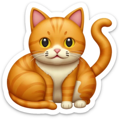 cat pooping icon sticker