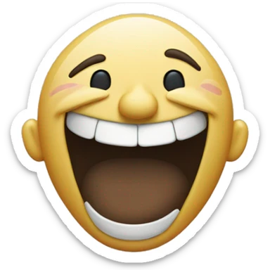 Laughing face but with hands on hips sticker