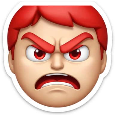 basic emoji but mad and annoyed at the same time sticker