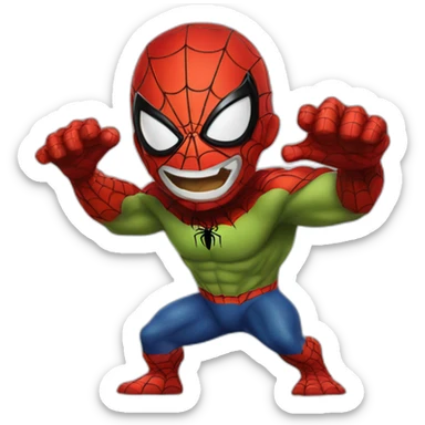 Spider man troll sticker