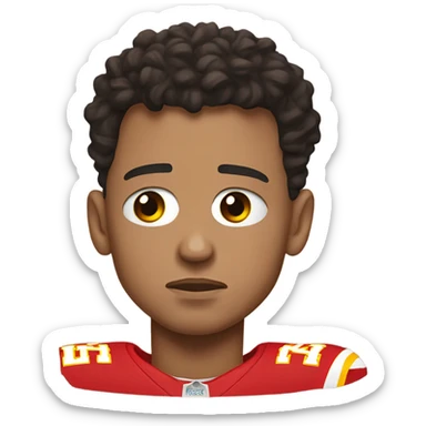Patrick mahomes cryjng sticker