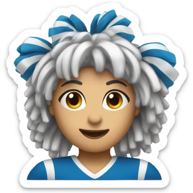 Cheerleader pom-poms sticker