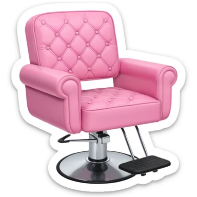 pink hairstylist chair sticker