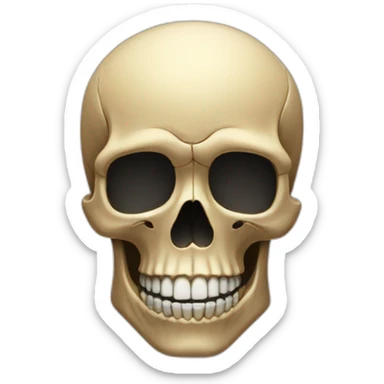 skull in message sticker