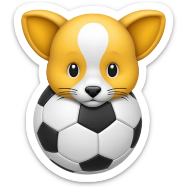 Una mascota de futbol soccer sticker